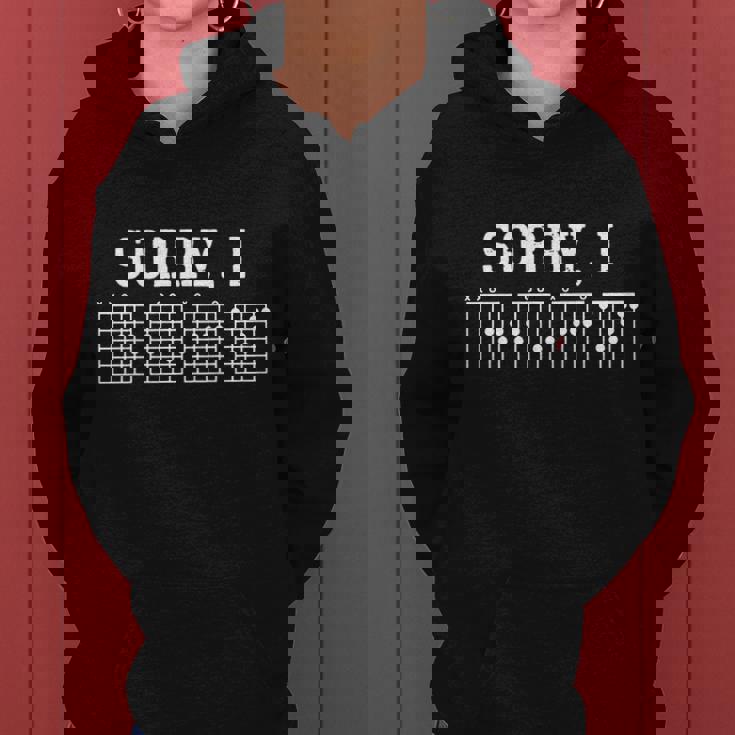 Sorry I Dgaf Funny Hidden Message Guitar Chords Women Hoodie Sorry I Dgaf Funny Hidden Message Guitar Chords Women Hoodie