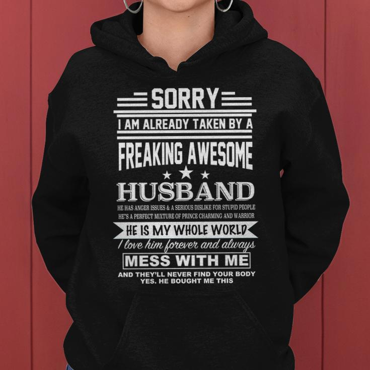 Sorry Im Already Taken By A Freaking Awesome Husband Tshirt Women Hoodie