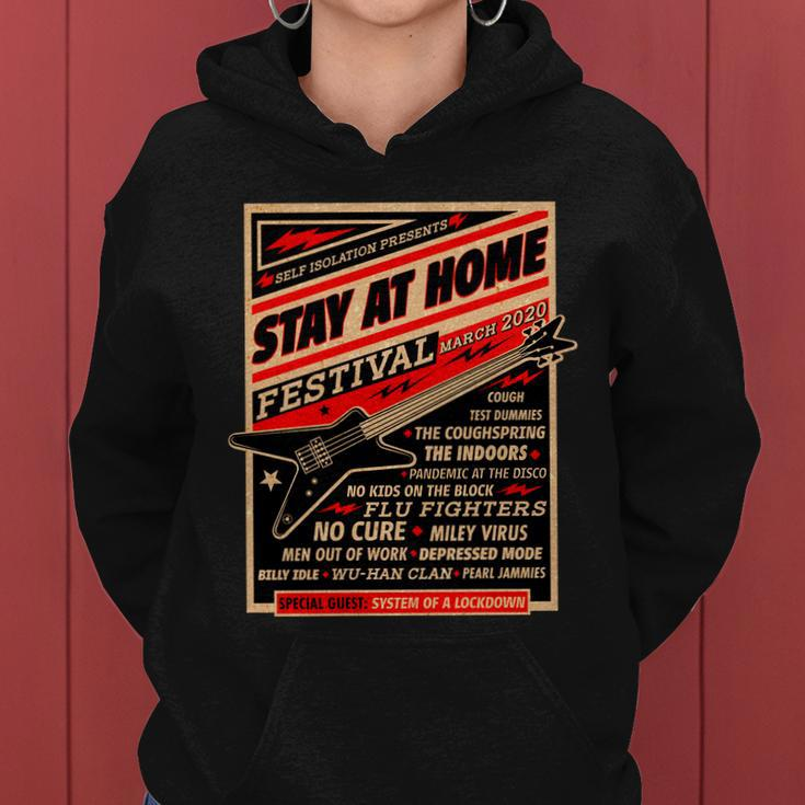 Stay At Home Festival Concert Poster Quarantine Women Hoodie