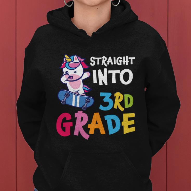 Straight Into 3Rd Grade Unicorn Back To School Women Hoodie