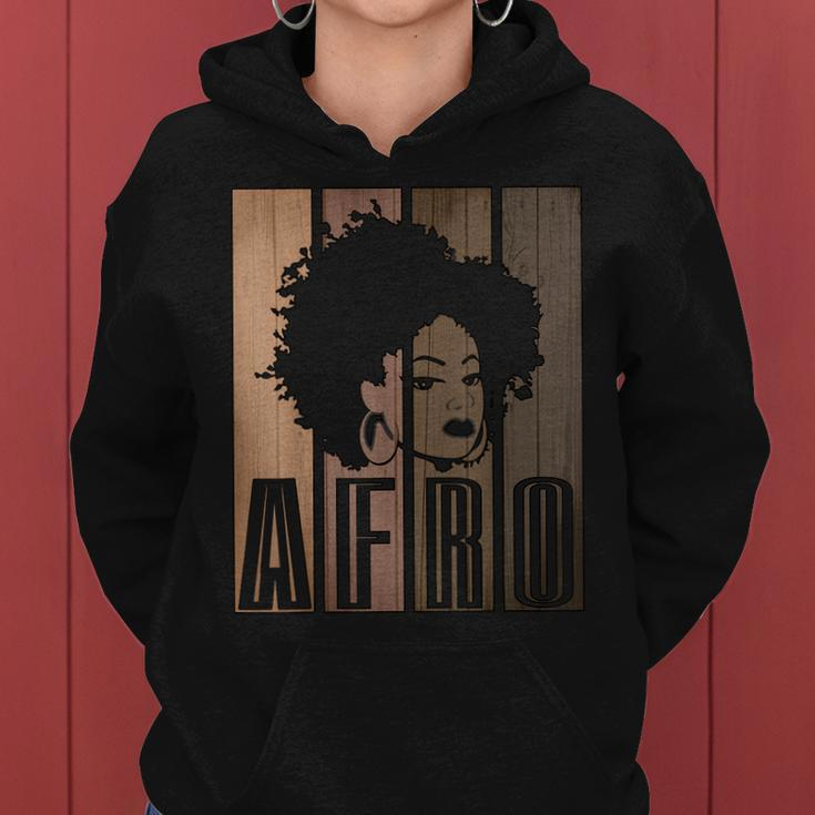 Strong Black Afro Girl African American Melanin Afro Queen V2 Women Hoodie