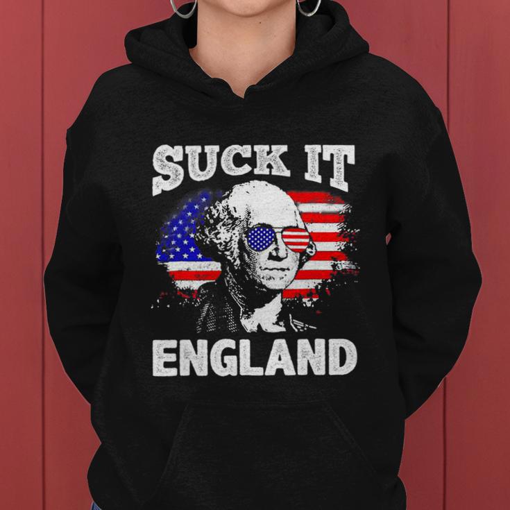 Suck It England Funny 4Th Of July Flag Patriotic Women Hoodie