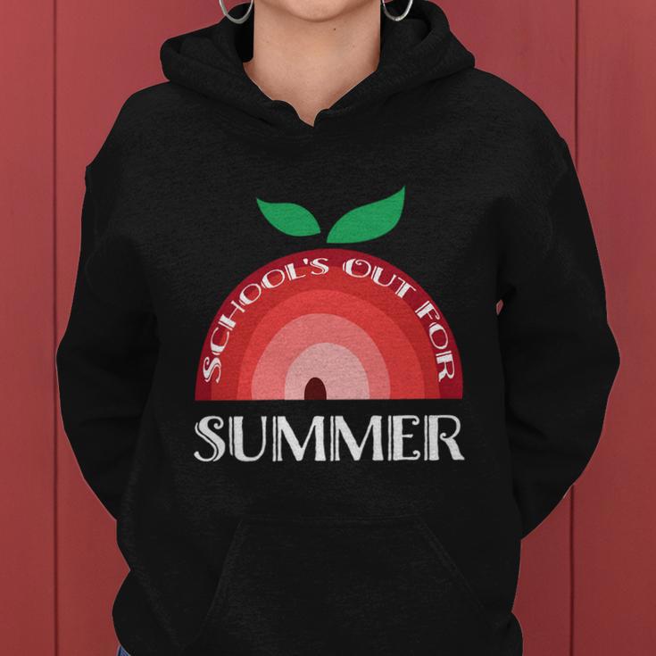 Summer Break 2022 Retro Summer Break Schools Out For Summer Funny Gift Women Hoodie