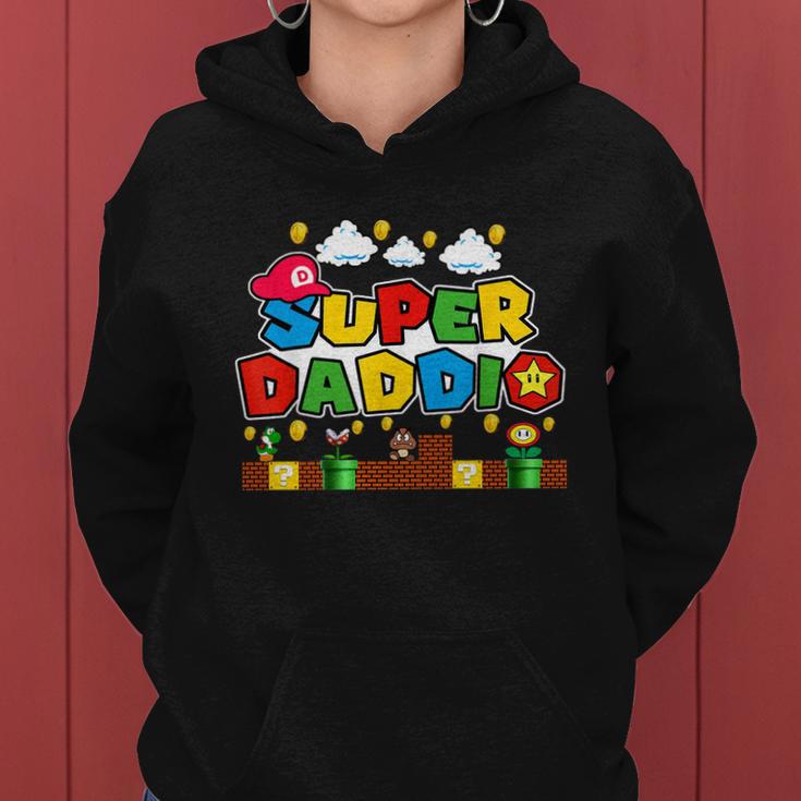 Super Daddio Funny Super Dad Daddy Father Women Hoodie