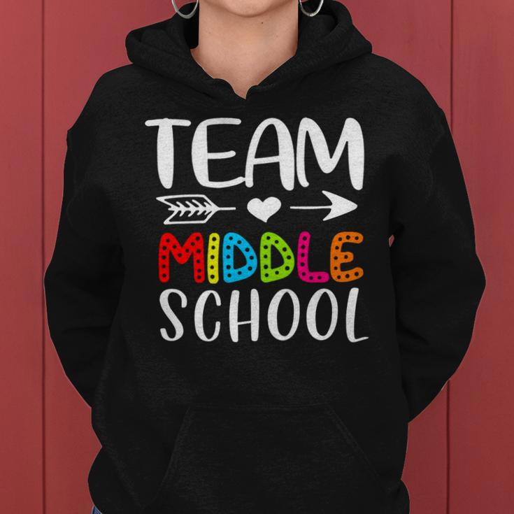 Team Middle School - Middle School Teacher Back To School Women Hoodie