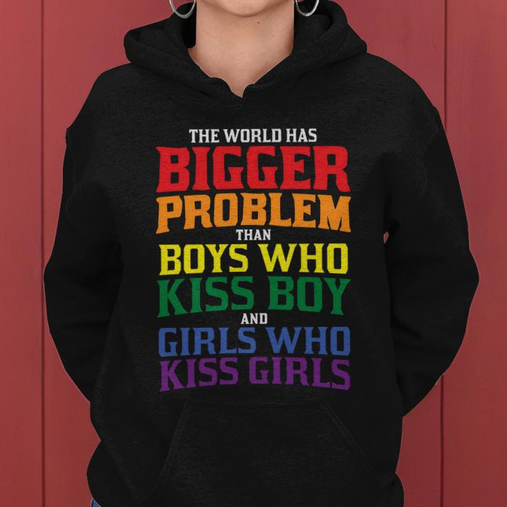 The World Has Bigger Problem Than Boys Who Kiss Boy Lbgt Women Hoodie