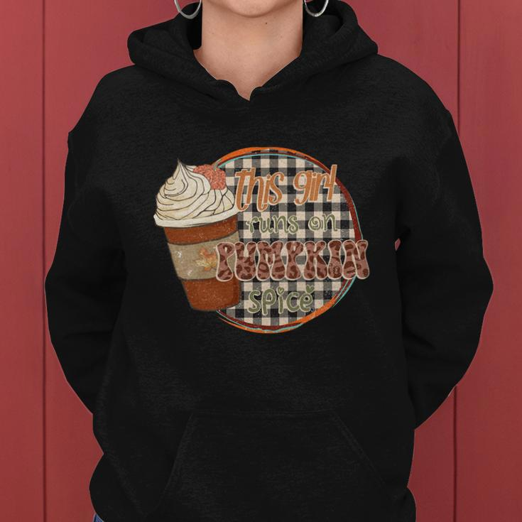 This Girl Runs On Pumpkin Spice Thanksgiving Quote Women Hoodie