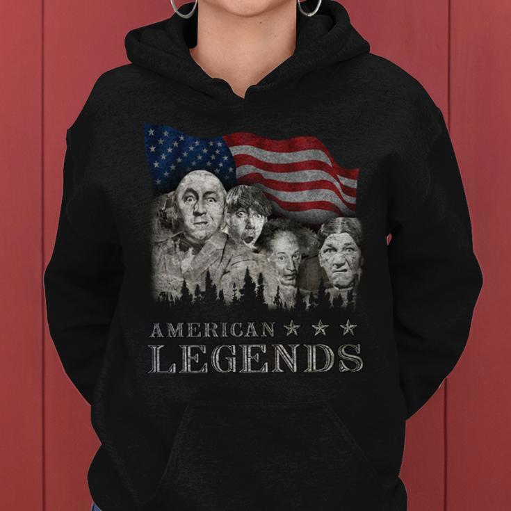 Three Stooges - American Legends Usa Flag Tshirt Women Hoodie
