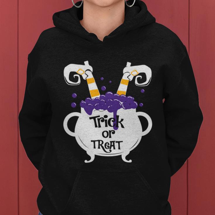 Trick Or Treat Funny Halloween Quote Women Hoodie