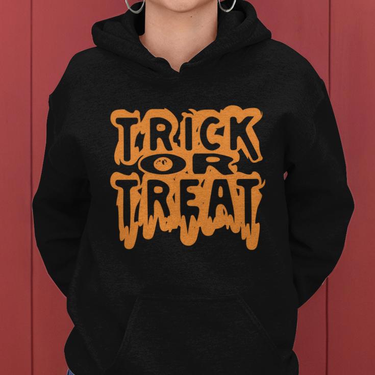 Trick Or Treat Funny Halloween Quote Women Hoodie