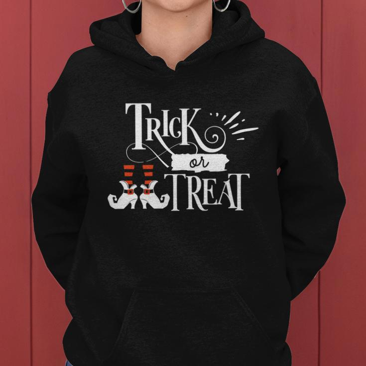 Trick Or Treat Funny Halloween Quote Women Hoodie