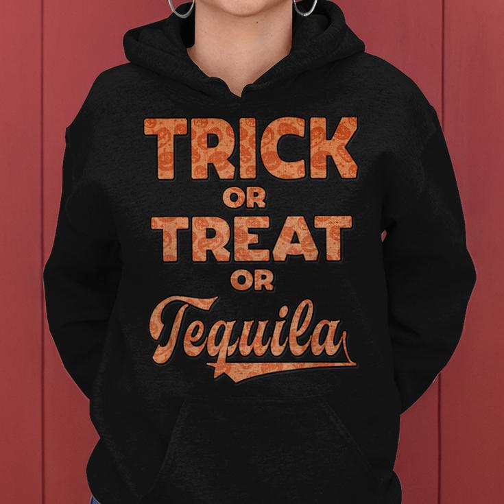 Trick Or Treat Or Tequila Horror Halloween Costume Women Hoodie