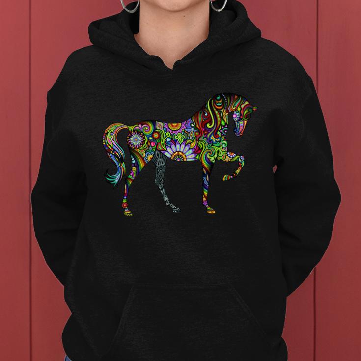 Trippy Cheerful Horse Tshirt Women Hoodie