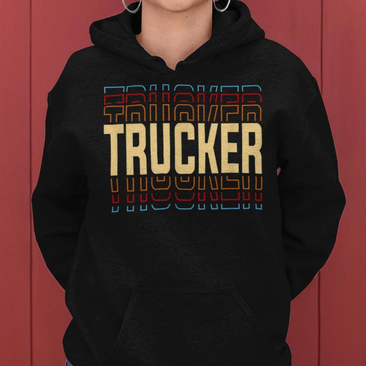 Trucker Trucker Job Title Vintage Women Hoodie