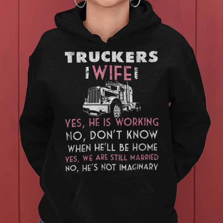 Trucker Trucker Wife Shirt Not Imaginary Truckers WifeShirts Women Hoodie