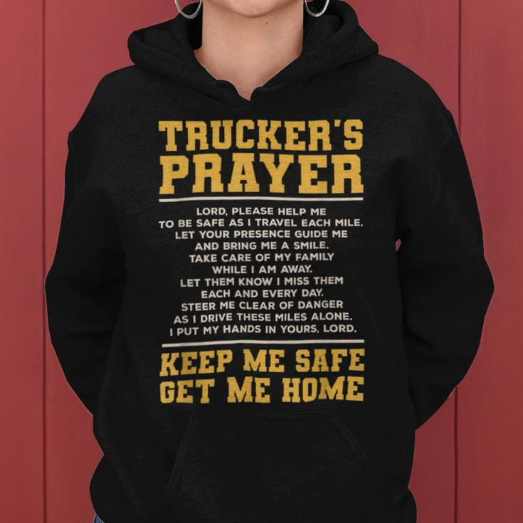 Trucker Truckers Prayer Truck Driving For A Trucker Women Hoodie
