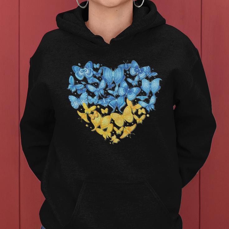 Ukrainian Butterfly Mashup Ukraine Flag Women Hoodie