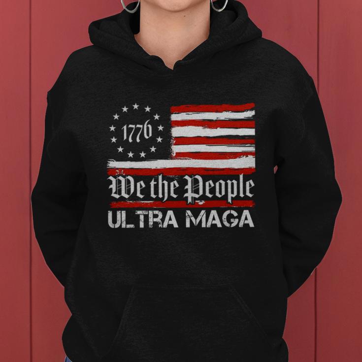 Ultra Maga We The People Shirt Funny Anti Biden Us Flag Pro Trump Trendy Tshirt Women Hoodie