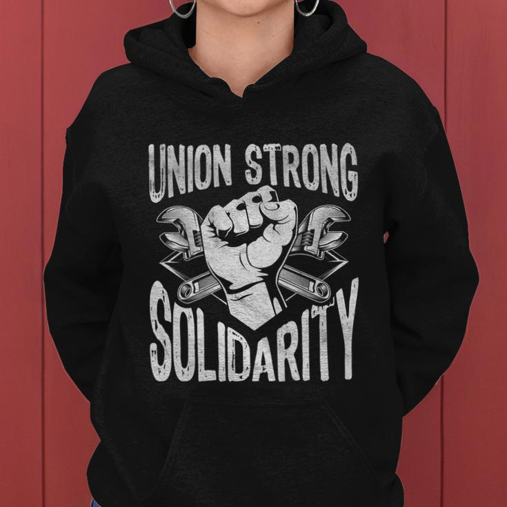Union Strong Solidarity Labor Day Worker Proud Laborer Gift V2 Women Hoodie