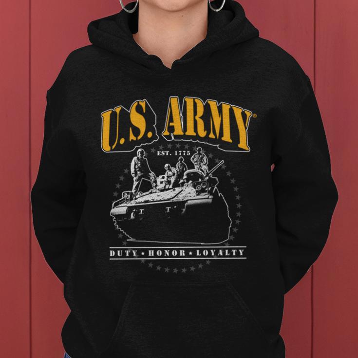 US Army Tank Duty Honor Loyalty Women Hoodie