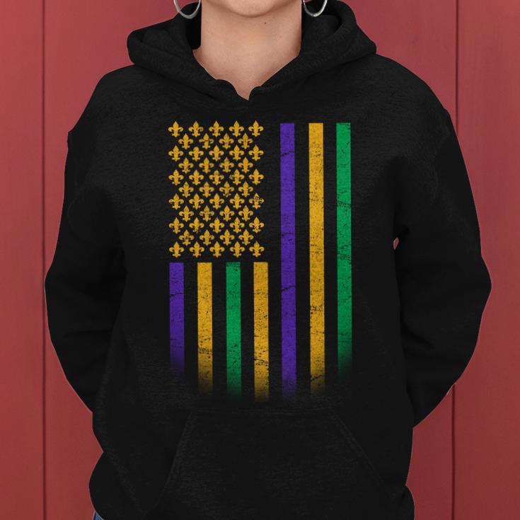 Us Mardi Gras Flag Celebration Tshirt Women Hoodie