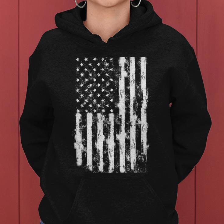 Usa Flag Patriotic 4Th Of July Tattered American Flag Gift Women Hoodie