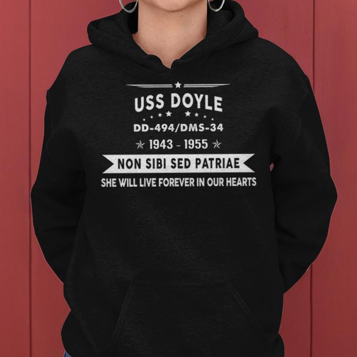 Uss Doyle Dd 494 Dms Women Hoodie