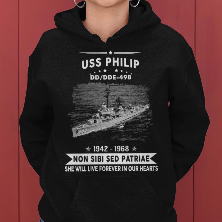 Uss Philip Dd 498 De Women Hoodie