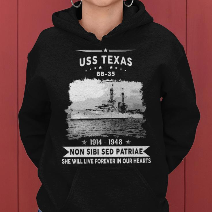 Uss Texas Bb 35 Battleship Women Hoodie