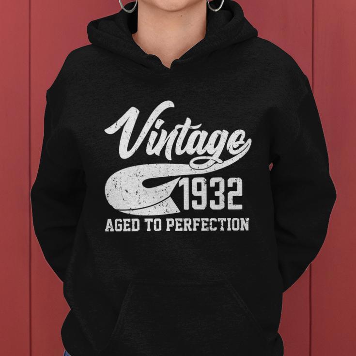 Vintage 1932 Aged To Perfection 90Th Birthday Women Hoodie