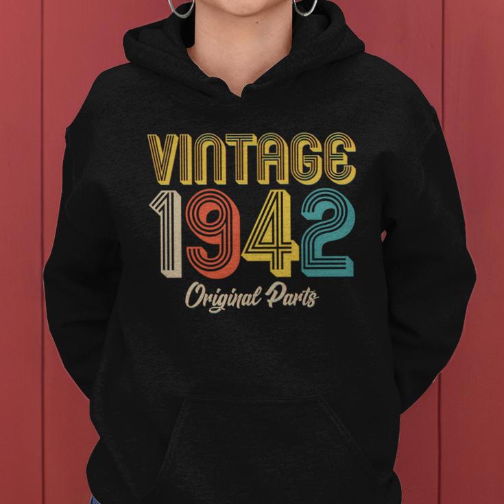 Vintage 1942 Original Parts 80Th Birthday V2 Women Hoodie