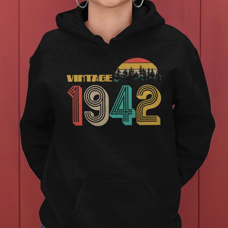 Vintage 1942 Sun Wilderness 80Th Birthday Women Hoodie