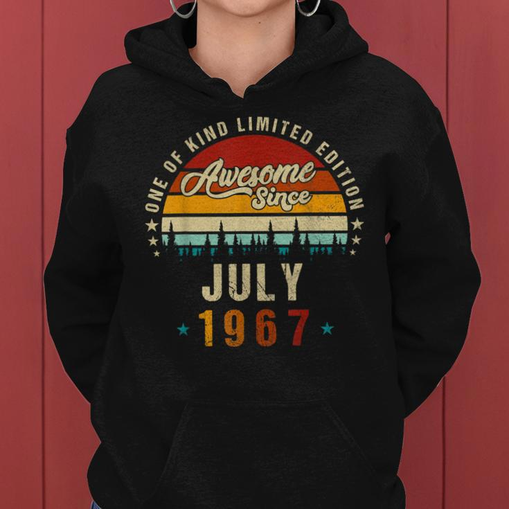 Vintage 55Th Birthday Awesome Since July 1967 Epic Legend Women Hoodie