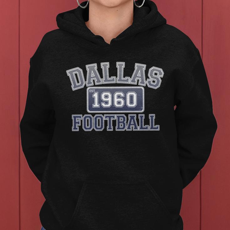 Vintage Dallas Texas Football Est Women Hoodie