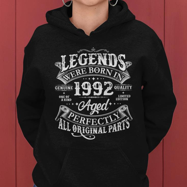 Vintage Scroll Legends Were Born In 1992 Aged Perfectly 30Th Birthday Women Hoodie