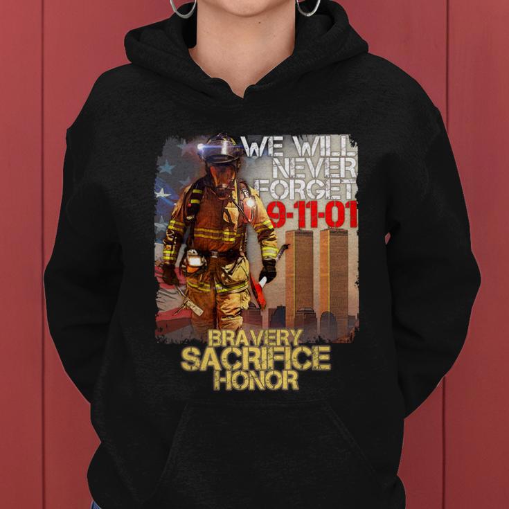 We Will Never Forget Bravery Sacrifice Honor Women Hoodie