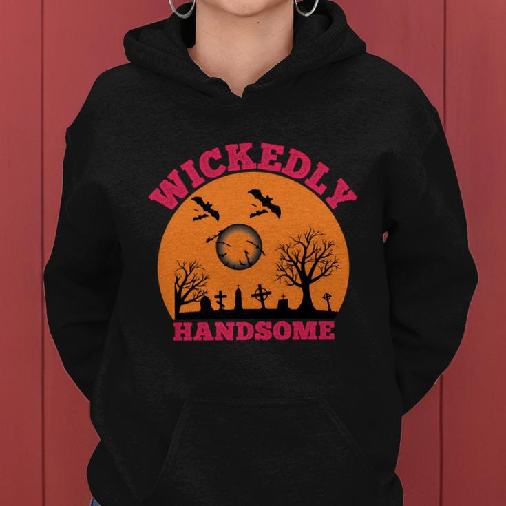 Wickedly Handsome Funny Halloween Quote Women Hoodie