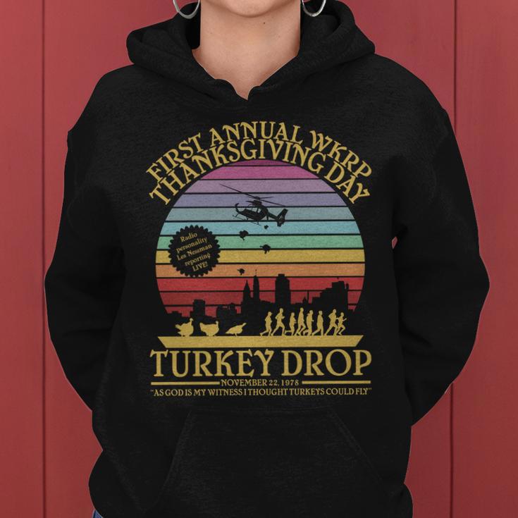 Wkrp Thanksgiving Turkey Drop Funny Retro Tshirt Women Hoodie