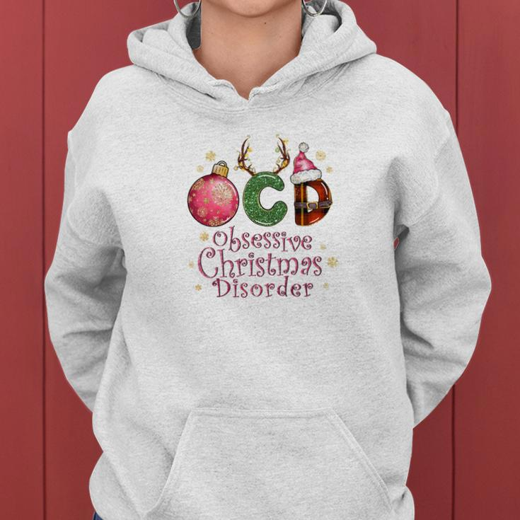 Christmas Ocd Obsessive Holiday Gift Women Hoodie Graphic Print Hooded Sweatshirt