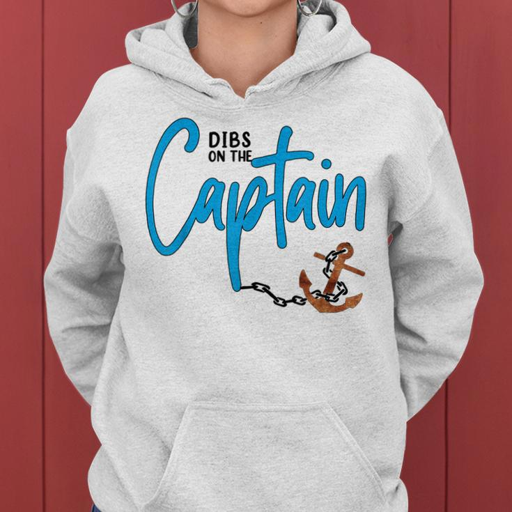 Dibs On The Captain Fire Captain Wife Girlfriend Sailing Women Hoodie