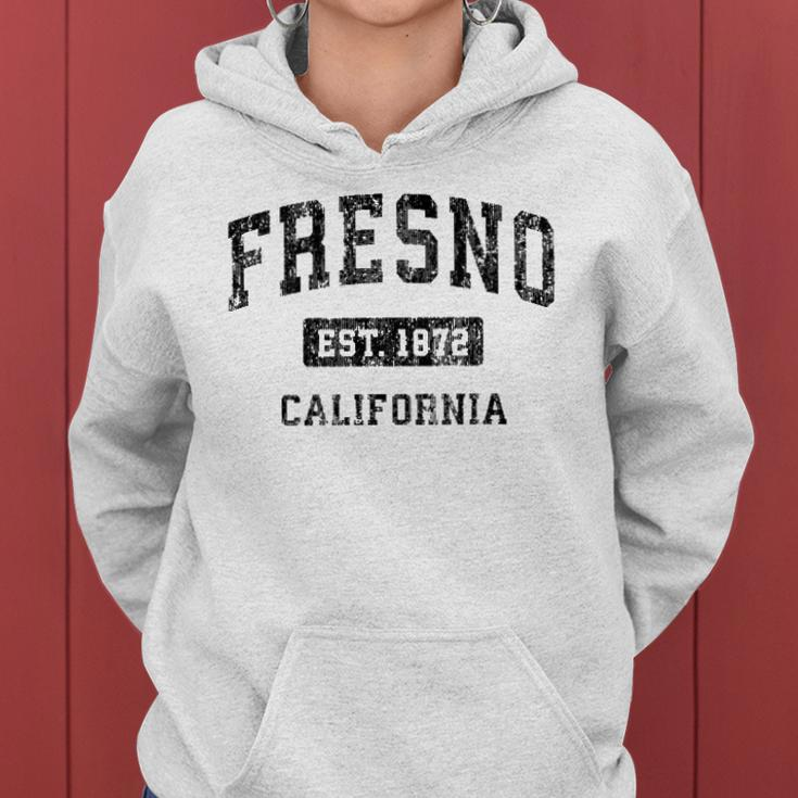 Fresno California Ca Vintage Sports Design Black Design Women Hoodie