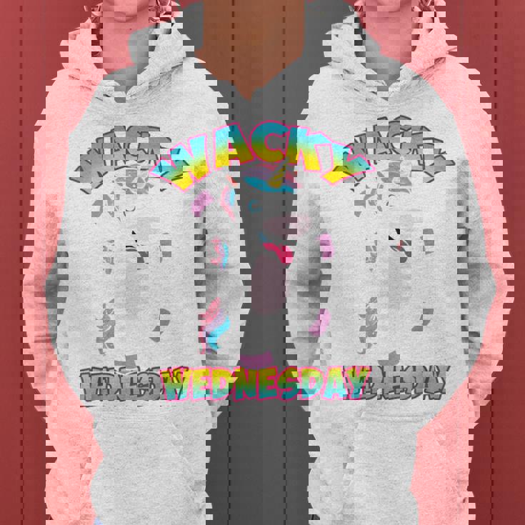 Funny Unicorn Wednesdays - Wacky Wednesday Unicorn Women Hoodie Graphic Print Hooded Sweatshirt
