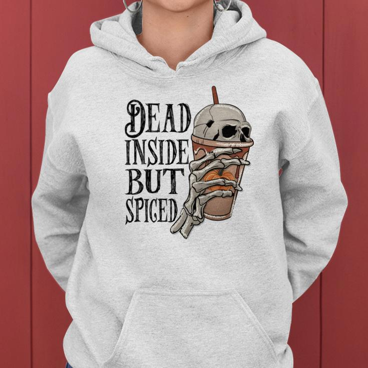 Halloween Spooky Skeleton Dead Inside But Spiged Women Hoodie Graphic Print Hooded Sweatshirt