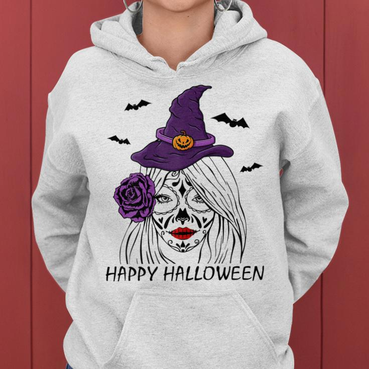 Happy Halloween Catrina Costume For Moms Witch Halloween Women Hoodie