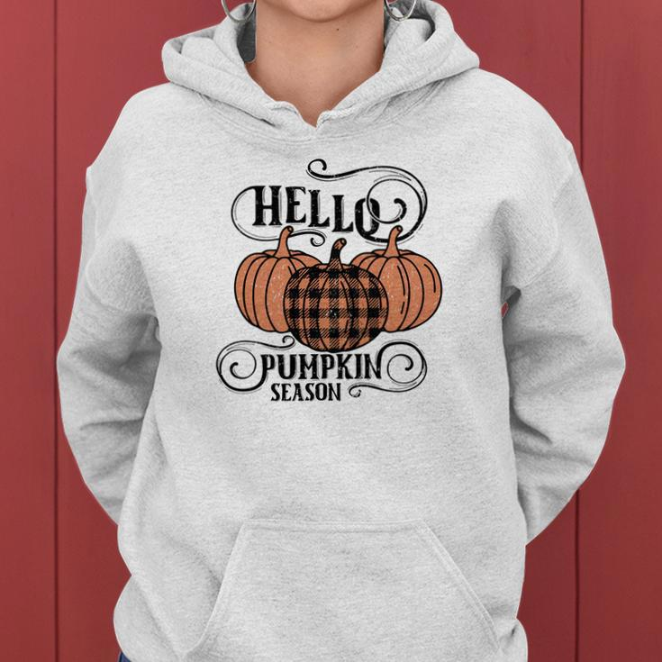 Hello Pumpkin Season Fall V2 Women Hoodie Graphic Print Hooded Sweatshirt
