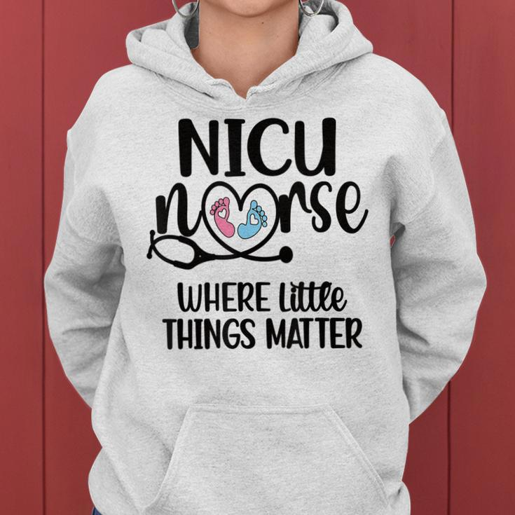 Little Things Nicu Nurse Neonatal Intensive Care Unit Women Hoodie