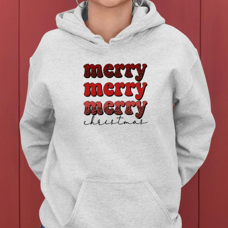 Merry Merry Merry Christmas V3 Women Hoodie Graphic Print Hooded Sweatshirt