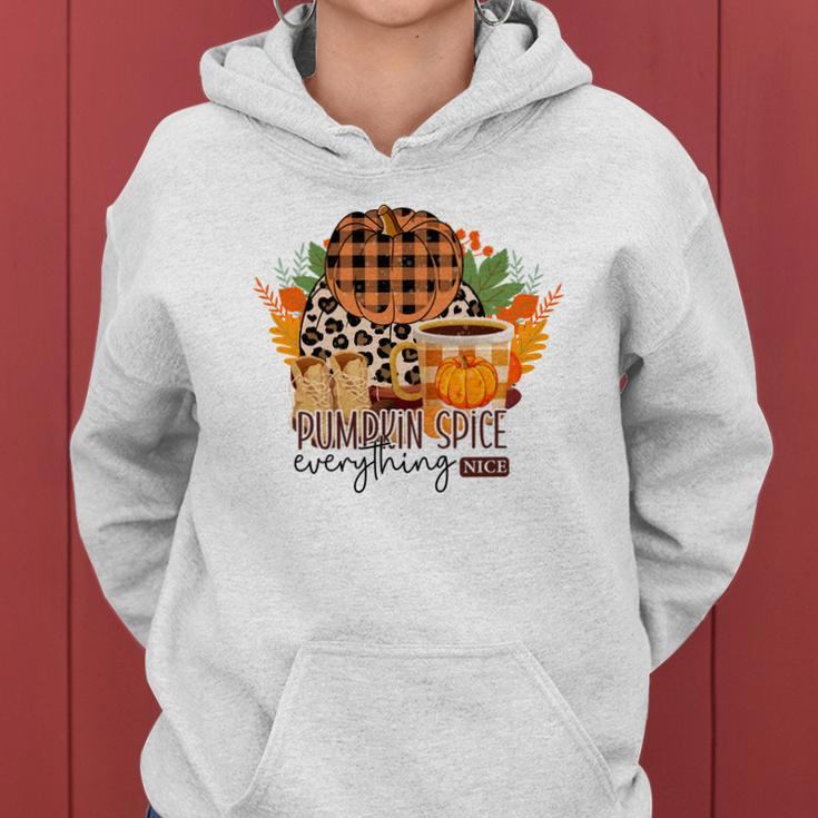 Pumpkin Spice Everything Nice Fall V2 Women Hoodie Graphic Print Hooded Sweatshirt