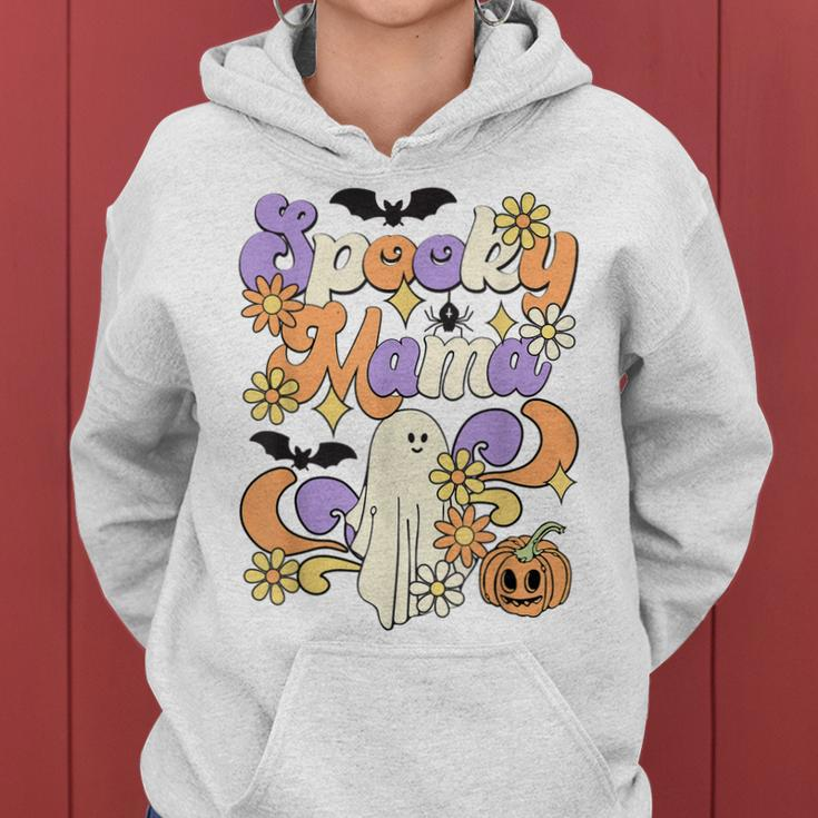 Spooky Mama Floral Ghost Boo Mom And Babe Matching Halloween Women Hoodie