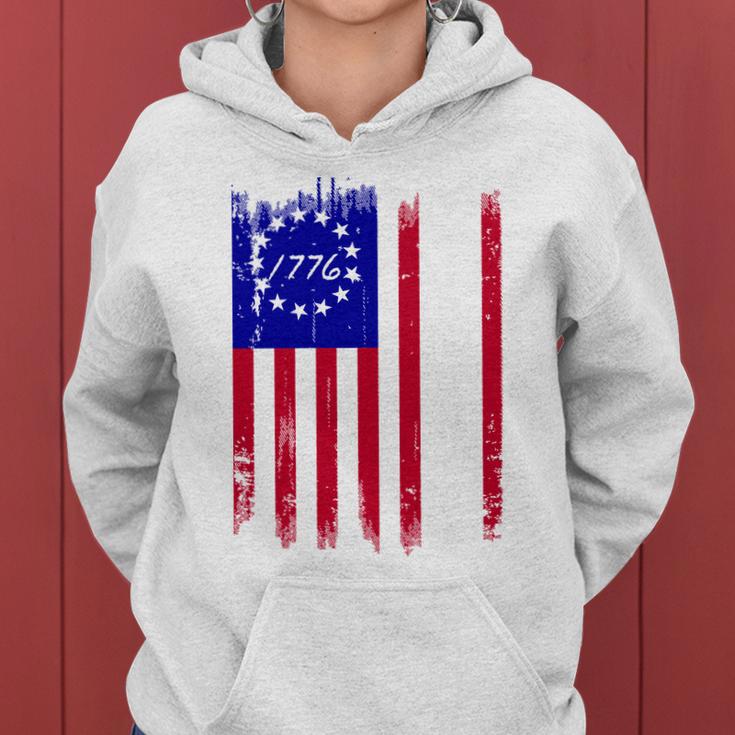 Ultra Maga Betsy Ross Usa Flag Trump 2024 Anti Biden Women Hoodie